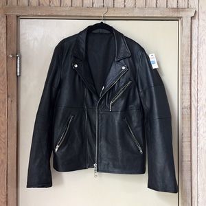 Black Faux Leather Moto Jacket